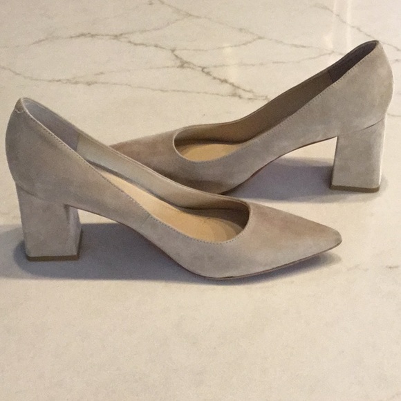 Marc Fisher tan suede, block 3” heels, pointed toe, Great Condition! - Picture 5 of 8